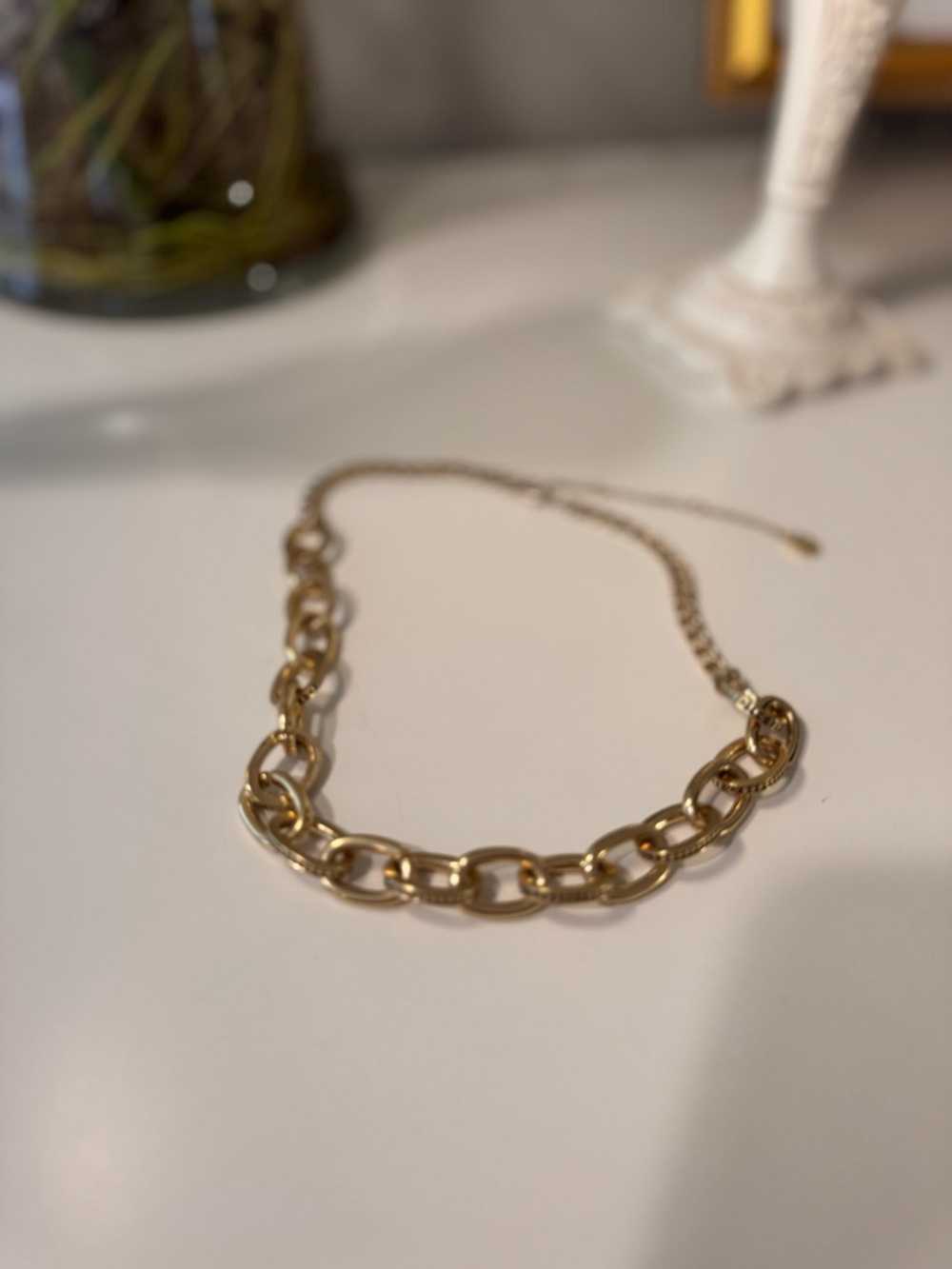 Marlyn Schiff Gold Link Chain Necklace